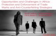 Opportunities and Challenges in Africa- Protection and ... · Opportunities and Challenges in Africa- Protection and Enforcement of Trade Marks and Anti-Counterfeiting Strategies
