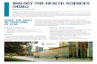 BIOLOGY FOR HEALTH SCIENCES (HSBc) · BIOLOGY FOR HEALTH SCIENCES (HSB. c) Department of Biology. Biology for Health Sciences. focuses on areas of biological science that relate to