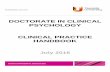 DOCTORATE IN CLINICAL PSYCHOLOGY CLINICAL PRACTICE … Practice... · 1.1 Welcome to the Teesside Doctorate in Clinical Psychology 3 1.2 The Clinical Practice Handbook 3 1.3 Key ...