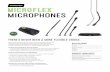 MICROFLEX MICROPHONES · ched desktop base MX418SE Gooseneck with in-line preamp and side exit cable Specifications Type Condenser (electret bias) Frequency Response 50 Hz – 17