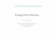 Energy from Biomass - Ministerio Economía · Energy from Biomass Work Supported BY MNRE P. J. Paul ... Bangalore 560012. Overview • Biomass and its potential for power ... Teri