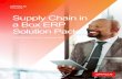 Supply Chain in a Box ERP Solution Pack...The Oracle Supply Chain in a Box ERP Solution Pack allows your organization to rapidly deploy modern best practice Cloud processes to transact,