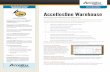 AccellosOne Warehouse Management System AccellosOne … · Extensible Activity Billing: The latest version of activity billing extends the capability for those users of the WMS who