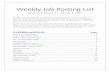 Weekly Job Posting List - Northeast State · Weekly Job Posting List Week of February 27 – March 3, 2017 ... Competitive benefits package: ... Familiarity with AISC and ACI detailing