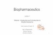 BiopharmaceuticsBiopharmaceutics Lecture :1 Module Introduction and Introduction to Biopharmaceutics Assist. Lecturer Ali Yaseen Ali Dept. of Pharmaceutics ... biopharmaceutics & pharmacokinetics,