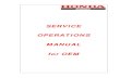 SERVICE OPERATIONS MANUAL for OEM · 2016-03-24 · PREFACE PREFACE Honda industrial engines are not used as standalone units; they are employed as power sources for pumps, generators