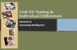 Unit XI: Testing & Individual Differences...Lewis Terman & IQ •In the US, Lewis Terman adapted Binet’stest for American school children and named the test the Stanford-Binet Test.