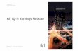 KT 1Q19 Earnings Release · 2019-05-03 · No presentation or warranty, expressed or implied, is made and no reliance should be placed on the accuracy, actuality, fairness, or completeness