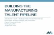 BUILDING THE MANUFACTURING TALENT PIPELINE · BUILDING THE MANUFACTURING TALENT PIPELINE Jobs for the Future – Building Public Private Partnerships Association of State Colleges