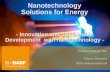Nanotechnology Solutions for Energy - European Commissionec.europa.eu/environment/archives/greenweek2007/...Nanotechnology Solutions for Energy - Innovation and Sustainable Development
