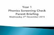 to read and write words. We also teach tricky words which ... · Year 1 Phonics Screening The National Phonics Screening Check was introduced in 2012 to all Year 1 pupils. It is a