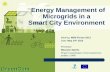 Energy Management of Microgrids in a Smart City …...2013/05/14  · Energy Management of Microgrids in a Smart City Environment Meeting: M2M Forum 2013Date: May 14th 2013Presenter: