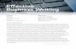 Effective Business Writing · Effective Business Writing. Course Outcomes By the end of the course, ... clear sentences, concise paragraphs, and a signature indicating your full ...