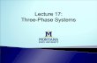Lecture 17: Three-Phase Systems - Montana State University€¦ · Lecture 17: Three-Phase Systems. Autotransformers Autotransformers • Only has one winding – One portion of winding