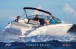 COBALT BOATS · beneath upholstered good looks, as optional Ebony Macassar trim adorns the helm’s metal panels. The instrumentation and its mountings borrow from aircraft and jewelry