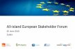 All-island European Stakeholder Forum · 20-06-2018  · •NEMOs proposal to NRAs Feb 2017 •NRAs request amendments Aug 2017 •NEMOs resubmit proposal ... • setting terms and