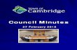 Council Minutes - Cambridge€¦ · COUNCIL MINUTES TUESDAY 27 FEBRUARY 2018 H:\Ceo\Gov\Council Minutes\18 MINUTES\FEBRUARY\A Council Front.docx ii Community and Resources Committee