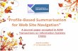 â€œProfile-Based Summarisation for Web Site Navigationâ€‌lac-essex. 2014-12-09آ  â€œProfile-Based Summarisation