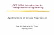 CEE 3604: Introduction to Transportation Engineering Applications of Linear …128.173.204.63/courses/cee3604/cee3604_pub/Regression... · 2005-02-15 · CEE 3604 Slide 19 Interpreting