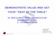 DEMONSTRATE VALUE AND GET YOUR “SEAT AT THE TABLE”newatd.org/Resources/FreeDownloads/Excerpts/51Tips-BestKeptSecrets.pdfDEMONSTRATE VALUE AND GET YOUR “SEAT AT THE TABLE” ...