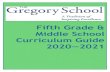 Fifth Grade & Middle School Curriculum Guide 2020 · Curriculum Guide 2020—2021. 2020 - 2021 Middle School Curriculum Outline Fifth Grade ... students experiences which build skills