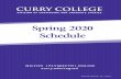 Spring 2020 - Curry College€¦ · *ONLINE & HYBRID COURSES The Division of Continuing and Graduate Studies is pleased to expand our online and hybrid course offerings to help meet