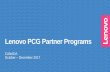 Lenovo PCG Partner Programs - Amazon S3s3.amazonaws.com/isby/lenovopartnernetwork.com/upload/4/...4 2017 LENOVO Q4 2017 - Lenovo Partner Programs Benefits $ Personal Computing Group