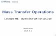 Mass Transfer Operations - CHERIC€¦ · mass transfer between and across phases. •Become familiar with theoretical concepts on diffusion & transfer, as well as key vocabulary.