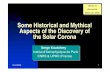 Some Historical and Mythical Aspects of the ... 13/04/2006 1 Some Historical and Mythical Aspects of