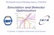 Simulation and Detector Optimization · Strategy of the IFR Detector Optimization Full simulation (BRUNO) used to generate GHits from single particles Magnetic field is off to avoid