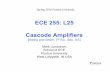 ECE 255 L25 Cascode Amplifiers - nanoHUB/uploads/ECE_255_L25_Cascode_Amplifie… · 1 ECE 255: L25 Cascode Amplifiers (Sedra and Smith, 7th Ed., Sec. 8.5) Mark Lundstrom School of