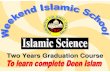 Two Years Graduation Course€¦ · Islamic Education Series Ministry of Education Saudi Arabia. Islamic Education Series 1 to 10. 1. ... Importance of Sadaqa and Zakat 5. Islam &