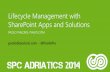 Lifecycle Management with SharePoint Apps and Solutions · Lifecycle Management with SharePoint Apps and Solutions PAOLO PIALORSI, PIASYS.COM paolo@pialorsi.com - @PaoloPia. ... •And