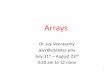 Introduction to Programming using Javaveerasam/java/java_arrays_methods.pdf · Dr. Jey Veerasamy jeyv@utdallas.edu July 31st – August 23rd 9:30 am to 12 noon 1 . More Activities/Examples