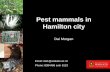 Pest mammals in Hamilton city - gullyguide.co.nz Morgain - Pest mammals.pdfTracking tunnel WaxTag Live catch traps Scat/ animal sign survey Public survey rodents, hedgehog, mustelids