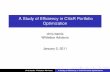A Study of Efficiency in CVaR Portfolio Optimization · A Study of Efﬁciency in CVaR Portfolio Optimization chris bemis Whitebox Advisors January 5, 2011 ... Conditional value at