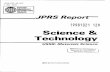Science & TechnologyDtaibBeem Unltez&tmd [ÖHC ^JALETY HTSESOIED 8 JPRS-UMS-90-003 1 MAY 1990 SCIENCE & TECHNOLOGY USSR: MATERIALS SCIENCE CONTENTS COATINGS Laser Alloying of Steel