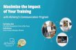 Maximize the Impact of Your Training - Alchemy … Webinar...Maximize the Impact of Your Training Deb Walden Ralls VP of Risk Management, Green Valley Pecan with Alchemy’s Communication