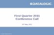 First Quarter 2011 Conference Call - Datalogic · IQ2010 IQ2011 Revenues Growth 1Q11 / 1Q10 Mobile 2.4% Automation 28.5% Scanning 21.0% Business Development 8.1% Datalogic S.p.A.
