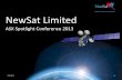 NewSat Limited - Australian Securities Exchange · David Ball Chief Technology Officer >20 years of experience in satellite and communication sectors Satellite Experience: Intelsat