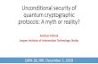 Unconditional security of quantum cryptographic protocols ...confqic/qipa18/docs/day1/talk-4.pdf · Implications of Shor's algorithm •1994-Peter Shor introduced a quantum algorithm