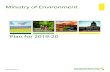 Ministry of Environment€¦ · The Ministry of Environment continues to ensure the environment is protected, communities are safe and economic growth is balanced with environmental