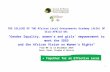 uclgafrica-alga.org · Web viewTHE COLLEGE OF THE African Local Governments Academy (ALGA) OF UCLG-AFRICA ON: "Gender Equality, women's and . girls’ empowerment. to meet the SDG5