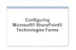 Configuring Microsoft® SharePoint® Technologies Farmsdownload.microsoft.com/download/b/6/7/b67b78c3-13b... · Configuring Excel Services Configuring SharePoint Single Sign-On Creating