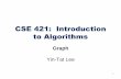 CSE 421: Introduction to Algorithms · CSE 421: Introduction to Algorithms Breadth First Search Yin Tat Lee 11. Graph Traversal Walk (via edges) from a fixed starting vertex 𝑠to