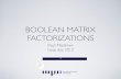 Boolean Matrix Factorizations - Max Planck Societypmiettin/slides/BooleanMatrix... · SOME LINEAR ALGEBRA • A set of vectors is linearly independent if no vector in the set can