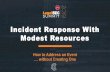 Incident Response With Modest Resources€¦ · #LegalSEC19 IR Process: OBSERVE ORIENT DECIDE ACT •SEIM (Security Onion) •AV (ClamAV, Barkly) •Logging (Kiwi) •Honeypot (Honeyd)