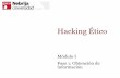 Hacking Ético - index-of.co.ukindex-of.co.uk/Google/Modulo_1.pdf · Google Hacking es buscar usando Google información sensible, generalmente, con fines maliciosos. • Productos