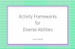 Activity Frameworks for Diverse Learners€¦ · Exploring different ways to cater for students’ diverse needs in learning. Recognizing and supporting individuality while creating