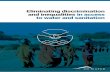 Eliminating discrimination and inequalities in access to ...€¦ · Progressively eliminating inequalities in access to water and sanitation Identification of discrimination and